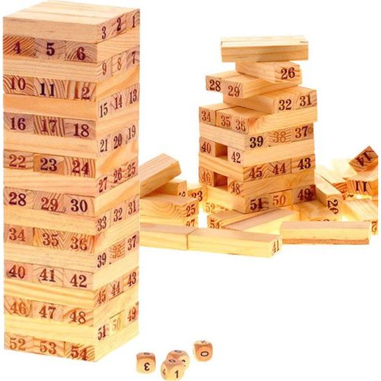 Dřevěné kostky JENGA věžová hra