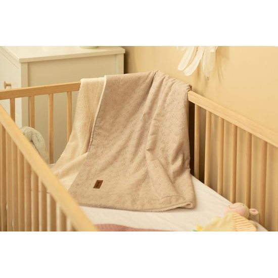 Vyšívaná deka deka s plyšem 80x100 cm