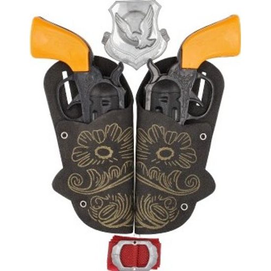 Kolt s pouzdrem 2ks - kovbojská sada s doplňky