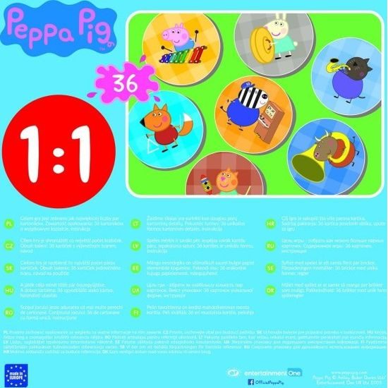 Pexeso Prasátko Peppa/Peppa Pig - společenská hra - 36 kusů