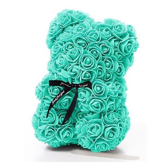 Medvídek z růží mintový Rose Bear 25 cm
