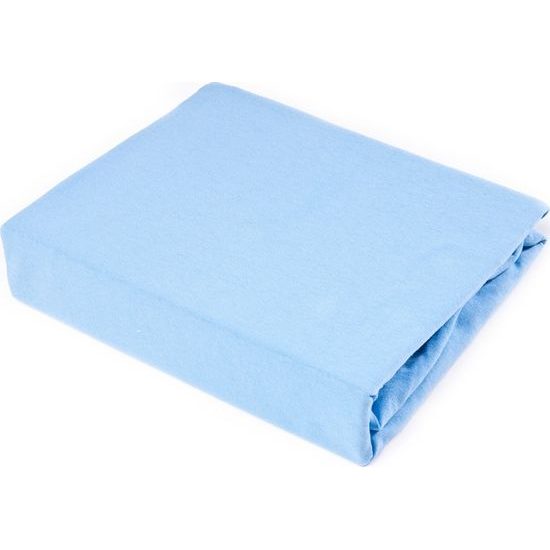 Prostěradlo z hladké žerzejové látky 160x80 světlé modrá