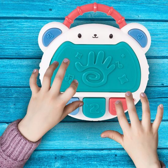 Interaktivní bubínek se zvuky a světly Myška zelená