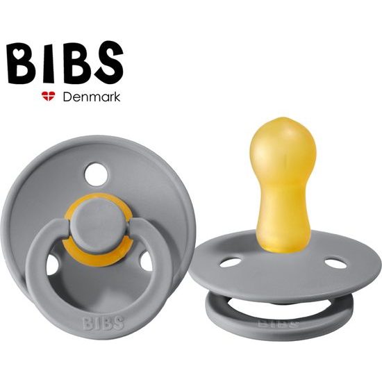 BIBS Dudlík z přírodního kaučuku 0m+ 1ks, světle šedý