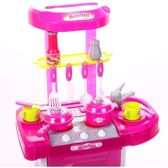 Dětská skládací kuchyňka se zvuky a světlem Pink Gourmet