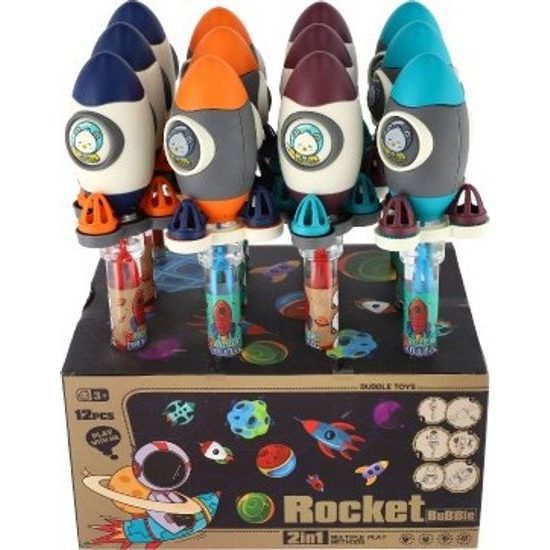 Bublifuk trubice raketa vesmír - mix 4 barvy