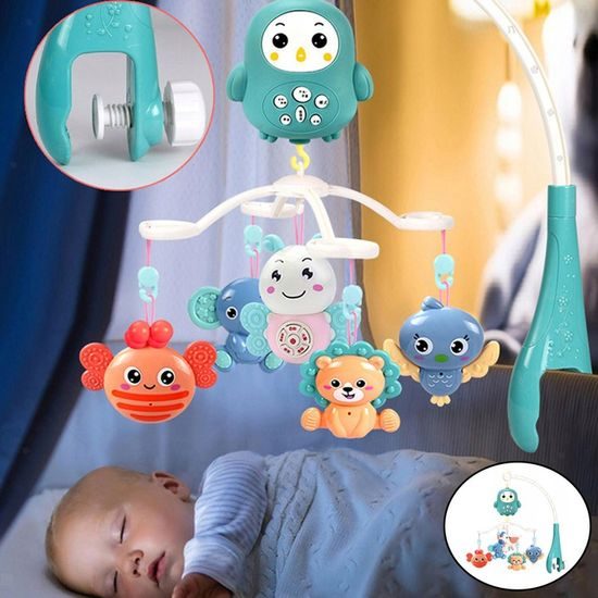 Doris kolotoč nad postýlku s melodiemi a dálkovým ovládáním Zvířátka