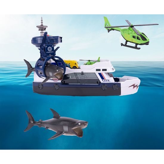 Loď na baterie s příslušenstvím Shark Boat