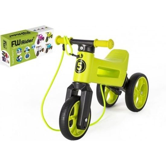 Odrážedlo FUNNY WHEELS Rider SuperSport zelené 2v1+popruh