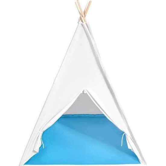 Ecotoys dětský indiánský stan bílo-modrý