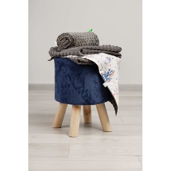 LEHKÁ DEKA MINKY 75 x 100 GRAFITOVÝCH SNÍKŮ