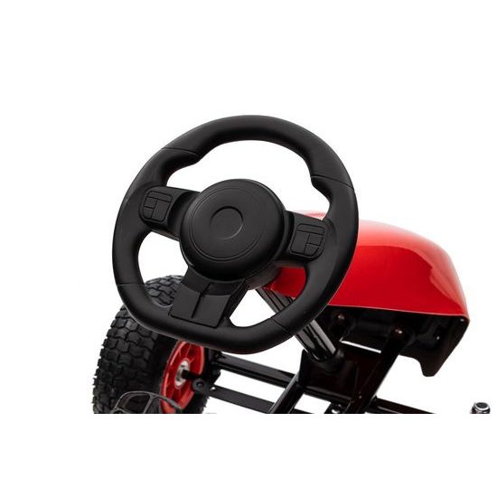 Dětská šlapací motokára s nafukovacími koly Formule 208 - červená