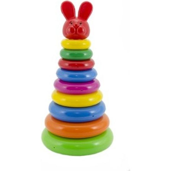 Skládanka - pyramida s kroužky - mix 2 druhy