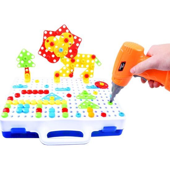 Kreativní konstrukční stavebnice s nářadím 237 ks