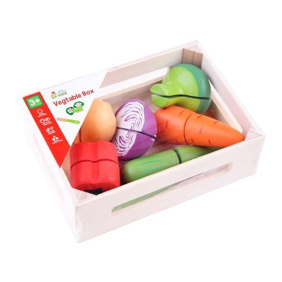 Majlo Toys dřevěná zelenina v bedýnce Vegetable Box