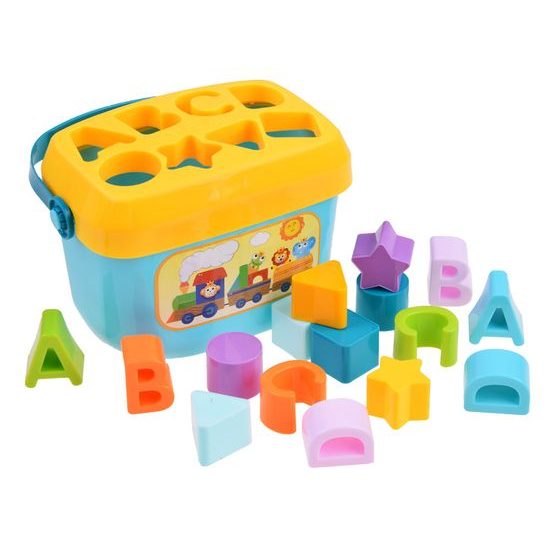 Haunger sada vkládacích kostek s kyblíčkem pro nejmenší First Blocks