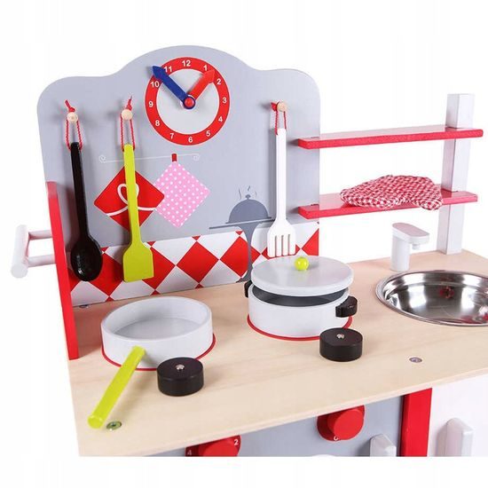 Ecotoys dětská dřevěná kuchyňka s troubou