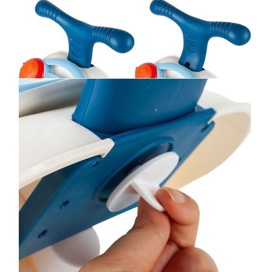 Interaktivní chodítko s hracím stolečkem Music Stroller 2v1 modré