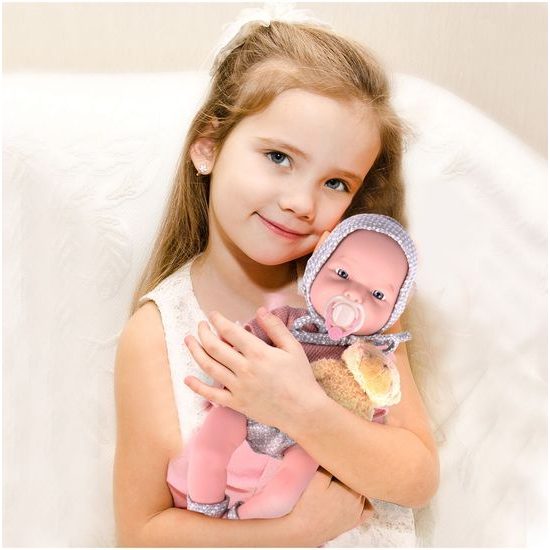 Dětská panenka s příslušenstvím a medvídkem My Baby 36 cm