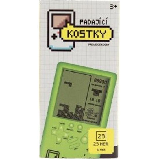 Digitální hra - Padající kostky hlavolam - zelená - na baterie