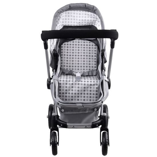 Kočárek pro panenky 4v1 kombinovaný Alice 4543 šedý