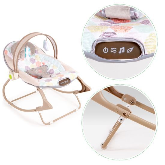 Ecotoys kojenecké lehátko 3v1 s vibracemi a hudbou Animal 11