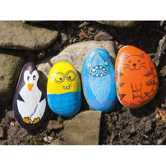 Malování a zdobení kamenů pro děti Rock Painting