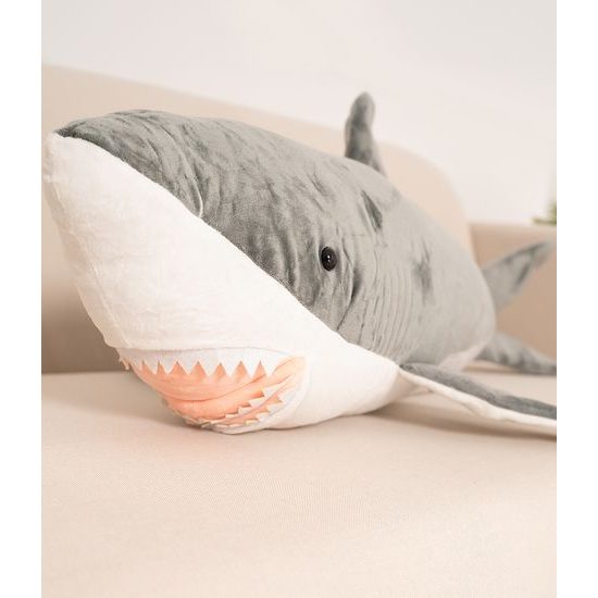 Plyšový žralok Eda 160 cm - šedý