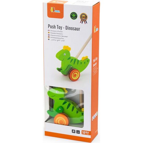 Dřevěná jezdící hračka Viga dinosaurus