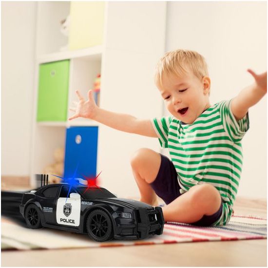 Policejní auto na setrvačník se světly a zvuky City Hero 1:20