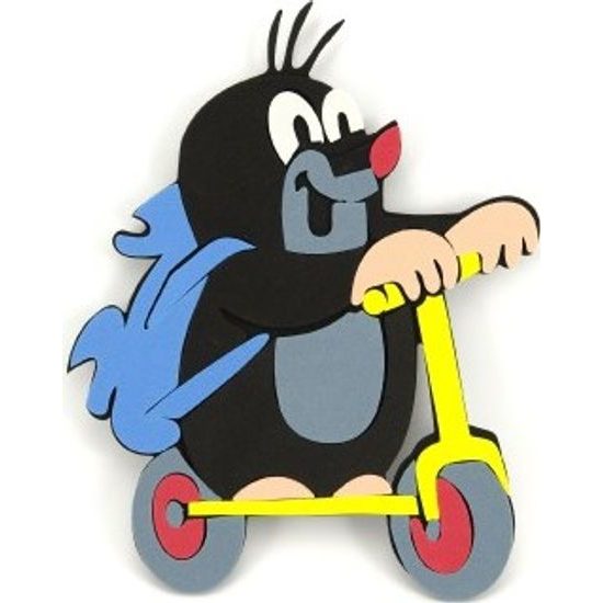 Krtek pěnová dekorace - mix 3 druhy