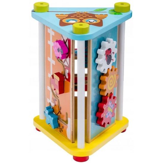 Ecotoys dřevěná edukační hračka 5v1 Sovička