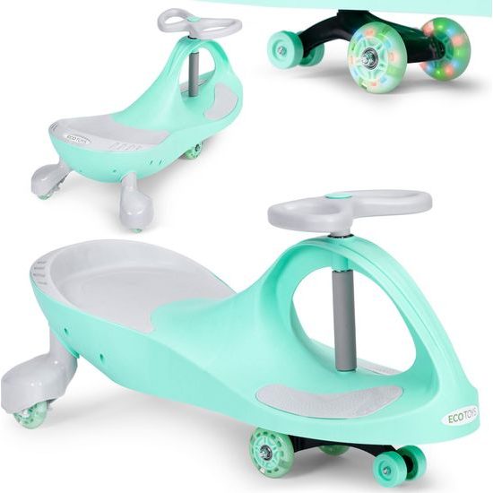 Ecotoys gravitační odrážedlo se svítícími koly Spinner - zelené