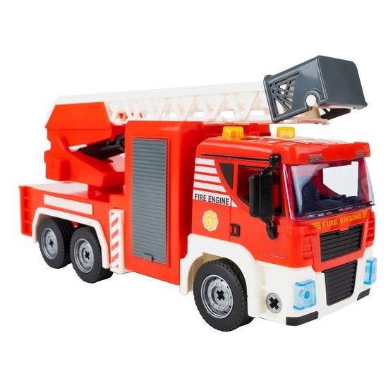 Šroubovací požární auto v kufříku se světly a zvuky Fire Truck