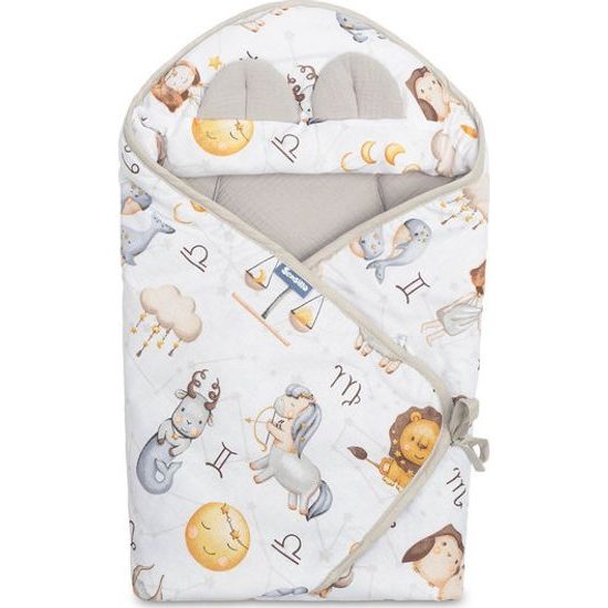 Dětská zavinovačka do autosedačky Zvěrokruh, šedá