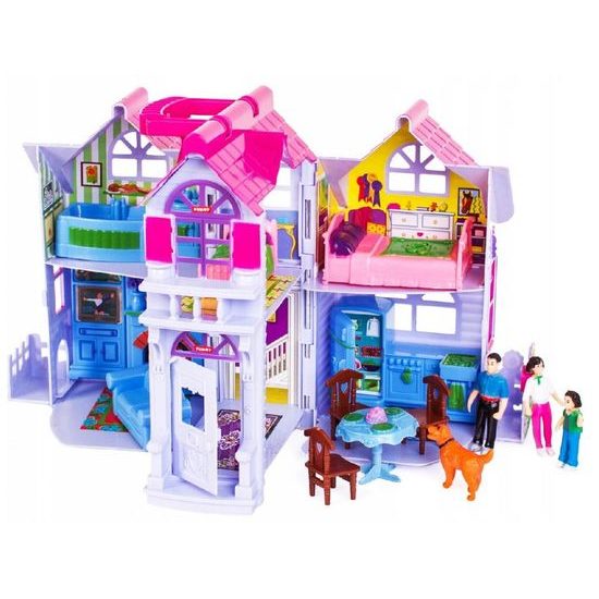 Doris přenosný domeček pro panenky s nábytkem Country House