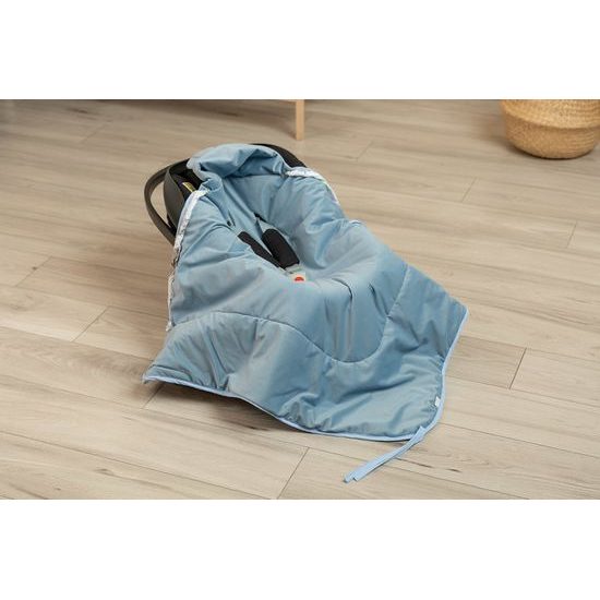 Dětská zavinovačka do autosedačky XL Sensillo Velvet - Lesní zvířátka modrá