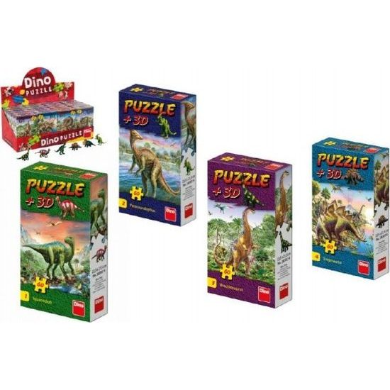 Puzzle Dinosauři 60 dílků + figurka - mix 6 druhů