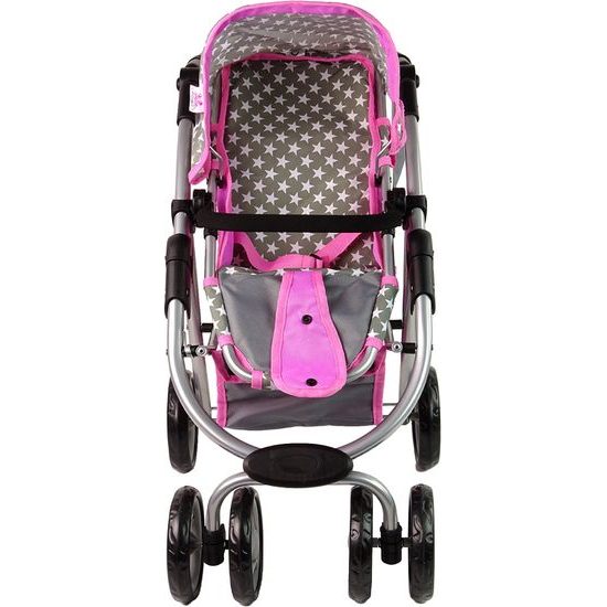 Kočárek pro panenky 2v1 Gondola Bag Pink Stars