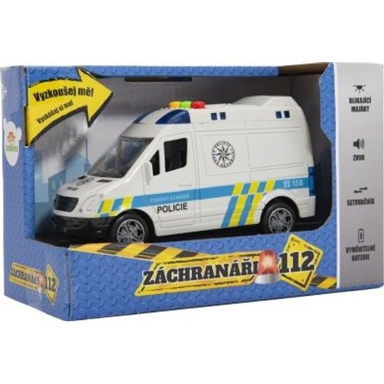 Auto policejní dodávka na baterie, se zvukem