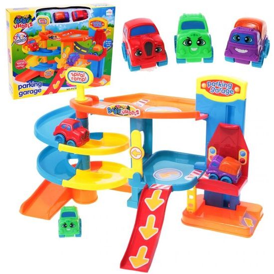 Parkovací garáž pro nejmenší se 3 autíčky Baby Wheels