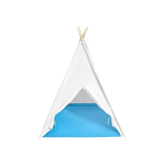 Ecotoys dětský indiánský stan bílo-modrý
