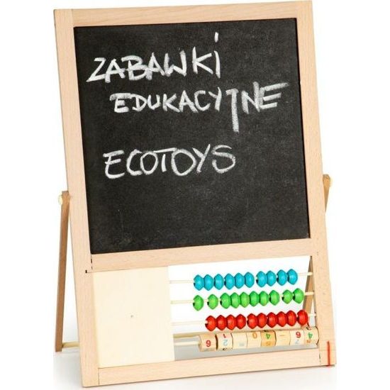 Ecotoys oboustranná kreslící tabule s počítadlem Abacus Board