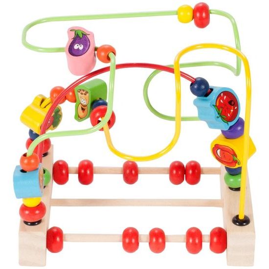 Dřevěný edukační labyrint Wooden Beads