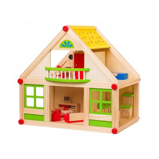 Doris dřevěný domeček pro panenky s balkónem