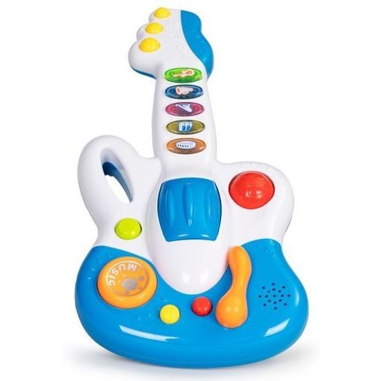 Haunger interaktivní svítící kytara Dynamic Guitar modrá