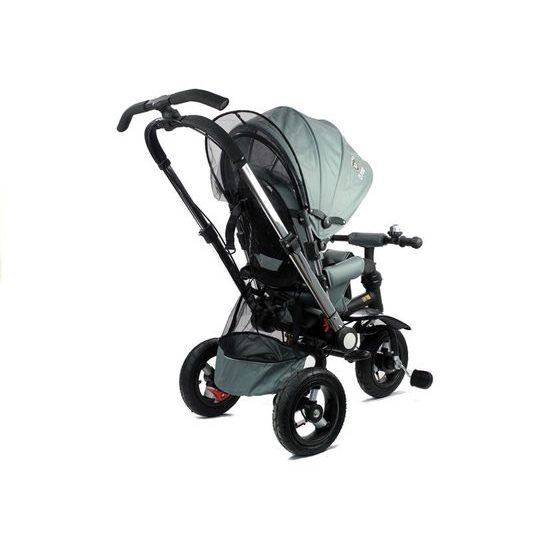 Majlo Toys oboustranná tříkolka s nafukovacími koly PRO700 stříbrná