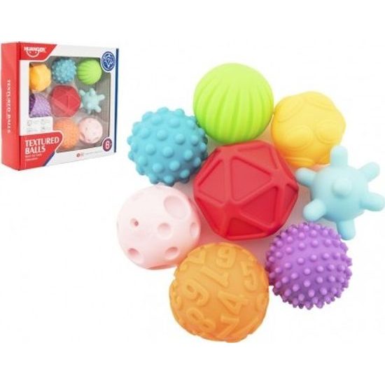 Sada gumových míčků s texturou 8ks
