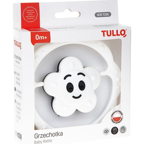 AM Tullo Am Tullo Chrastítko kytička - černá/bílá