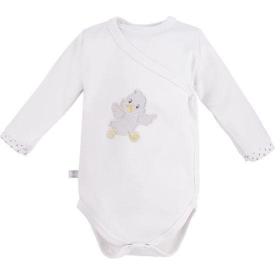EEVI Kojenecké body s dlouhým rukávem Newborn bílá 50 (0-1m)